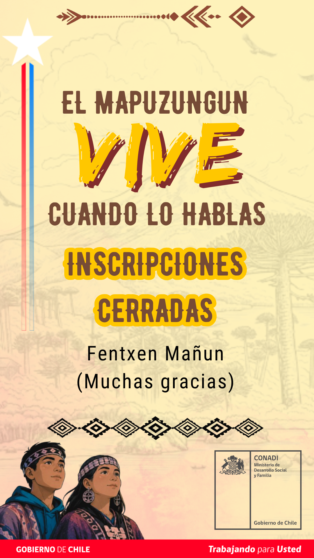 Inscripciones cerradas para el Programa de Inmersión Lingüística del Mapuzungun 2026